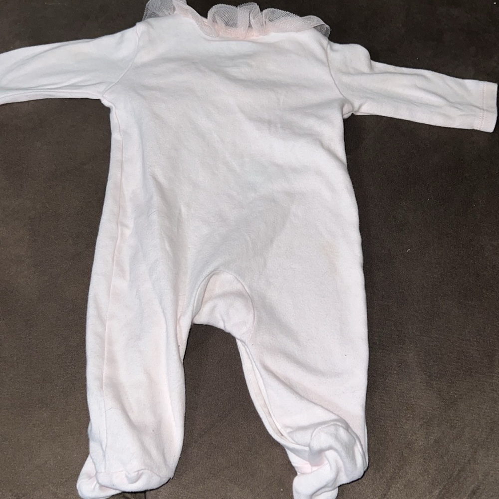 Pink Ruffle Baby Footie - Picture 3 of 4